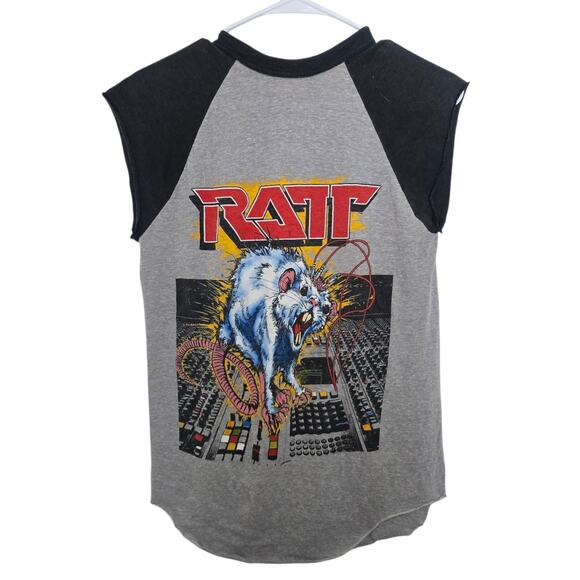 Vintage Ratt T-shirt 1984 Ratt N Roll Tour Single Stitch Medium Cut off Concert - Picture 1 of 5